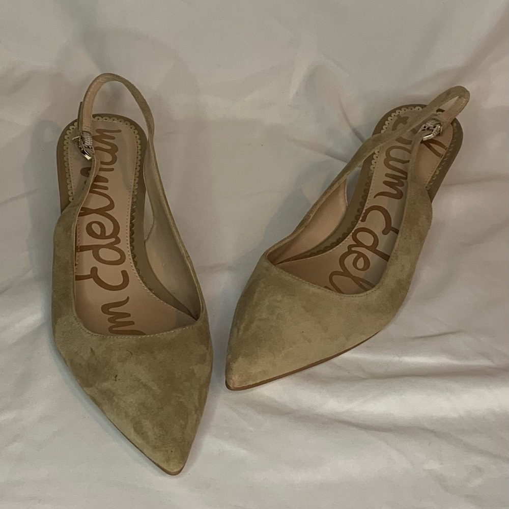 2 for $48 Sam Edelman Tan Pointed Toe kitten Heels